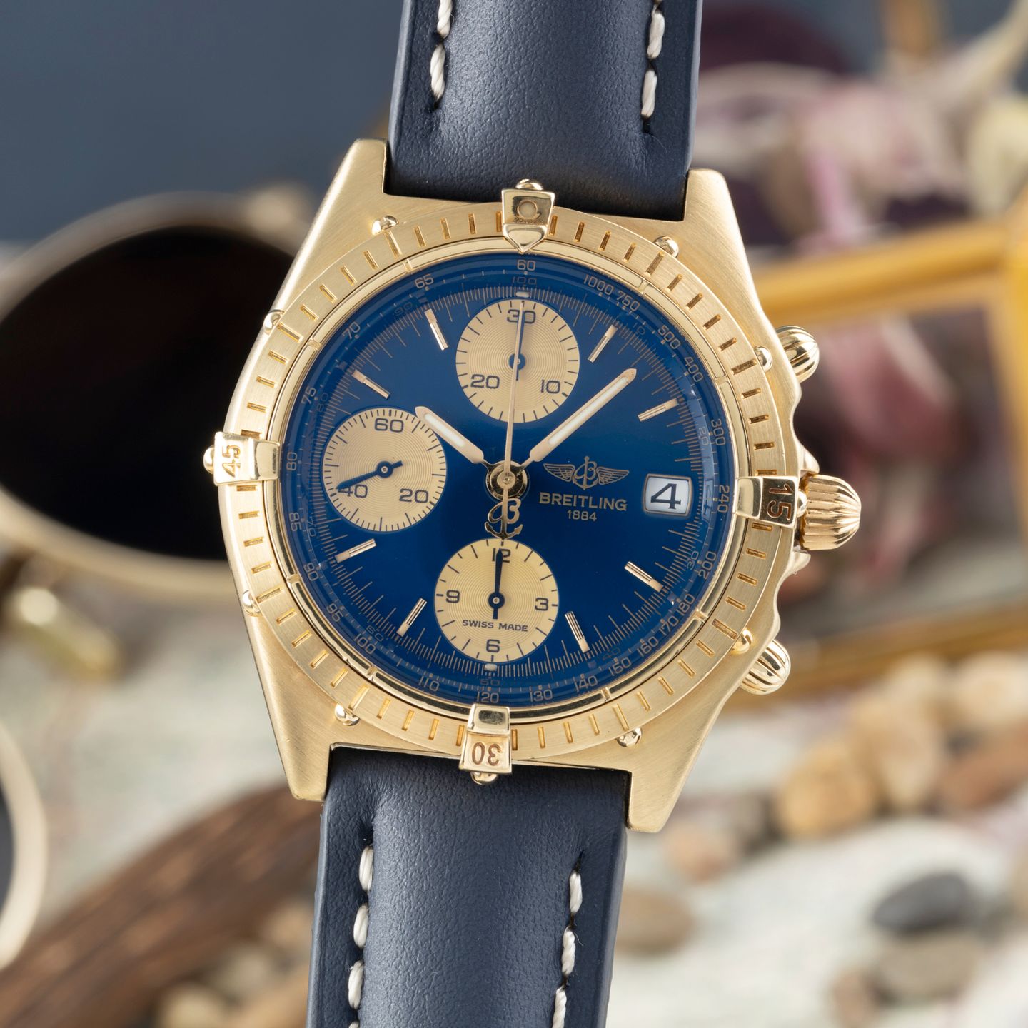 Breitling Top Time A41315A71C1X1 (1990) - Blauw wijzerplaat 41mm Staal (3/8)