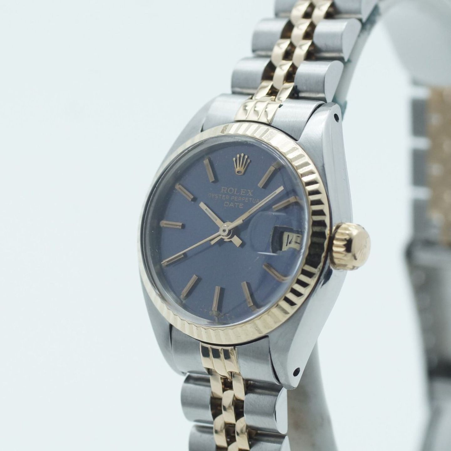 Rolex Lady-Datejust 69173 (1979) - Blue dial 26 mm Gold/Steel case (4/8)