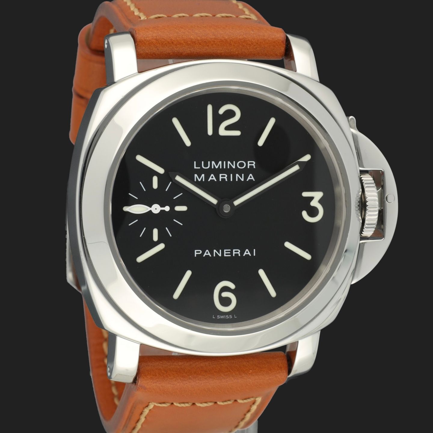 Panerai Luminor Marina PAM00001 (2006) - Zwart wijzerplaat 44mm Staal (4/8)