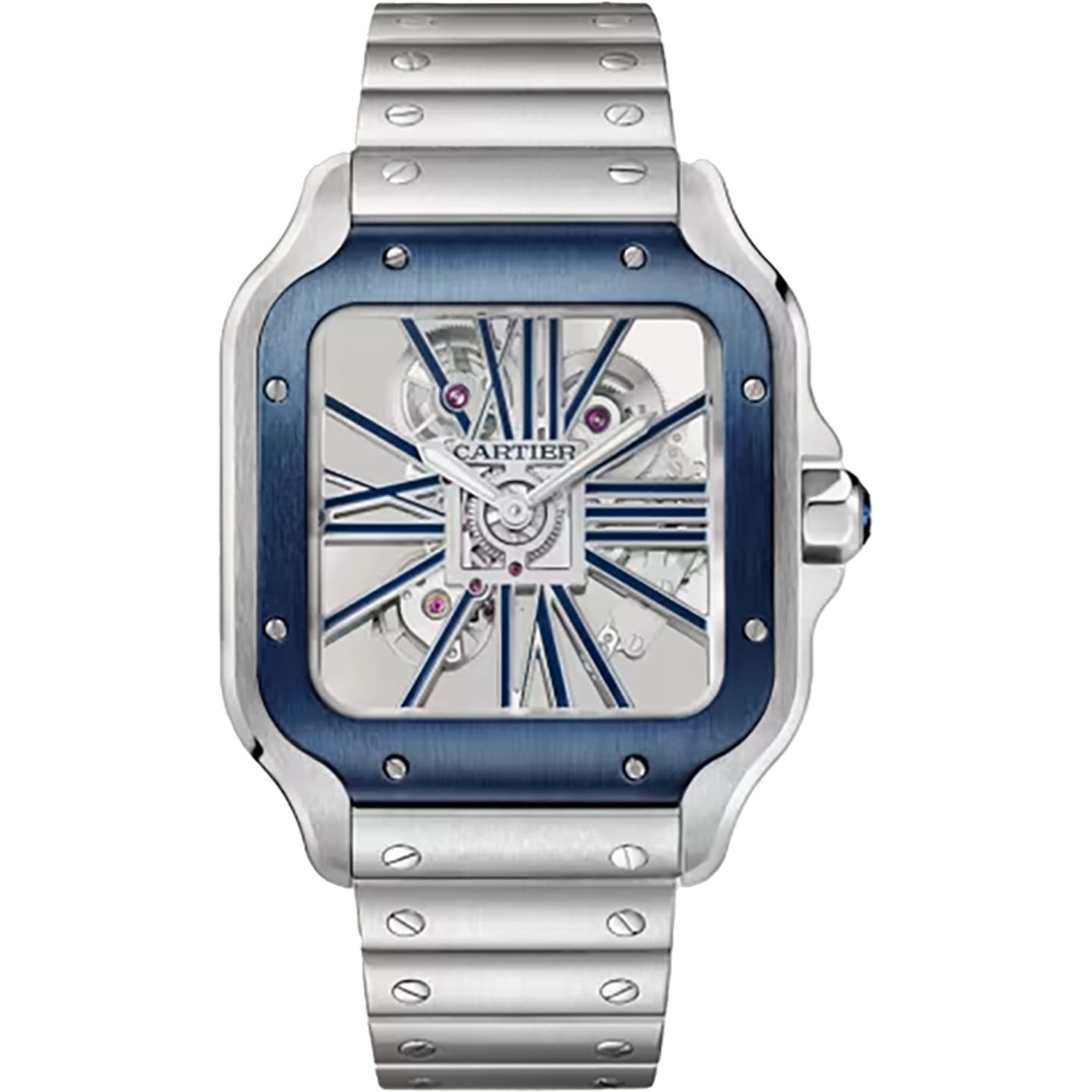 Cartier Santos WHSA0026 (2026) - Transparant wijzerplaat 48mm Staal (1/1)