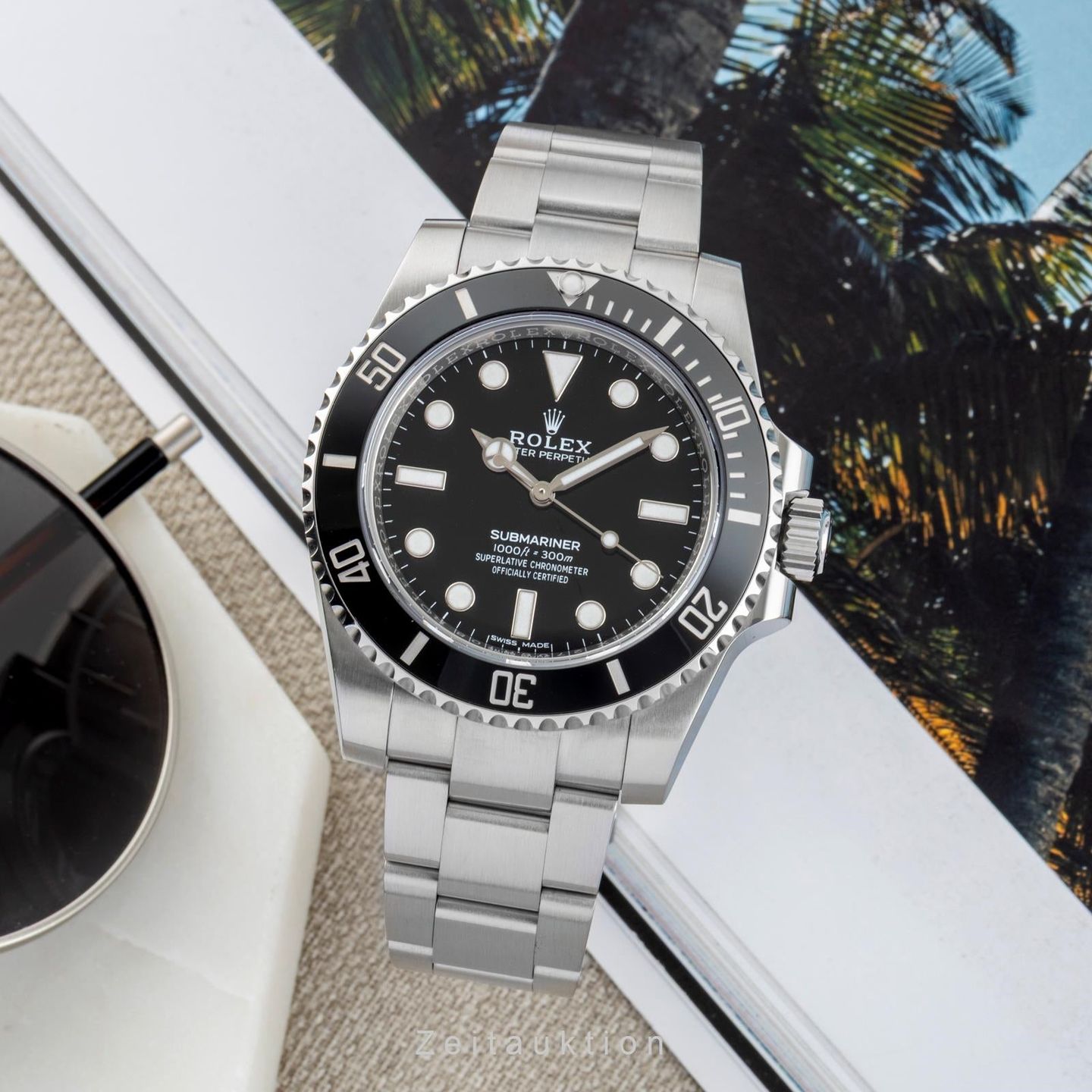 Rolex Submariner No Date 114060 (Onbekend (willekeurig serienummer)) - Zwart wijzerplaat 40mm Staal (3/8)