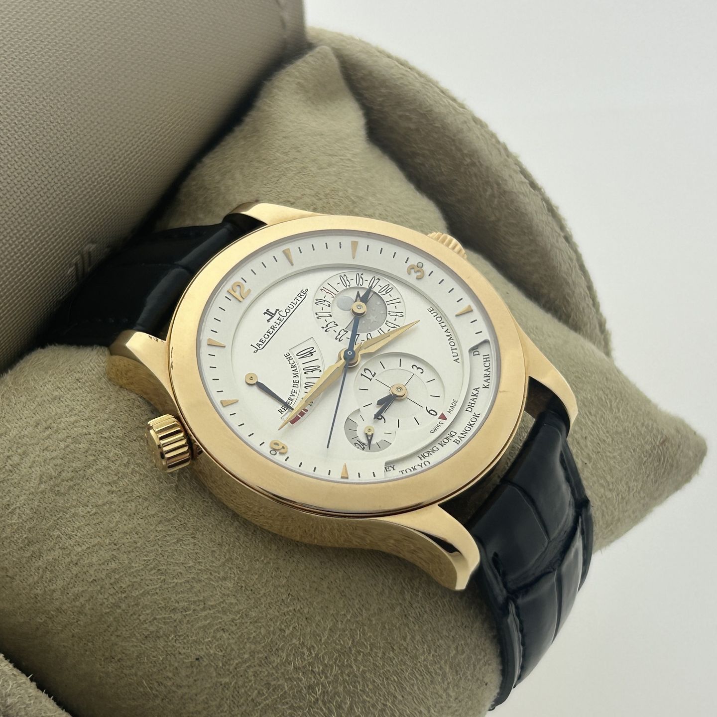 Jaeger-LeCoultre Master Geographic Q1502420 (Unknown (random serial)) - Silver dial 41 mm Rose Gold case (8/8)