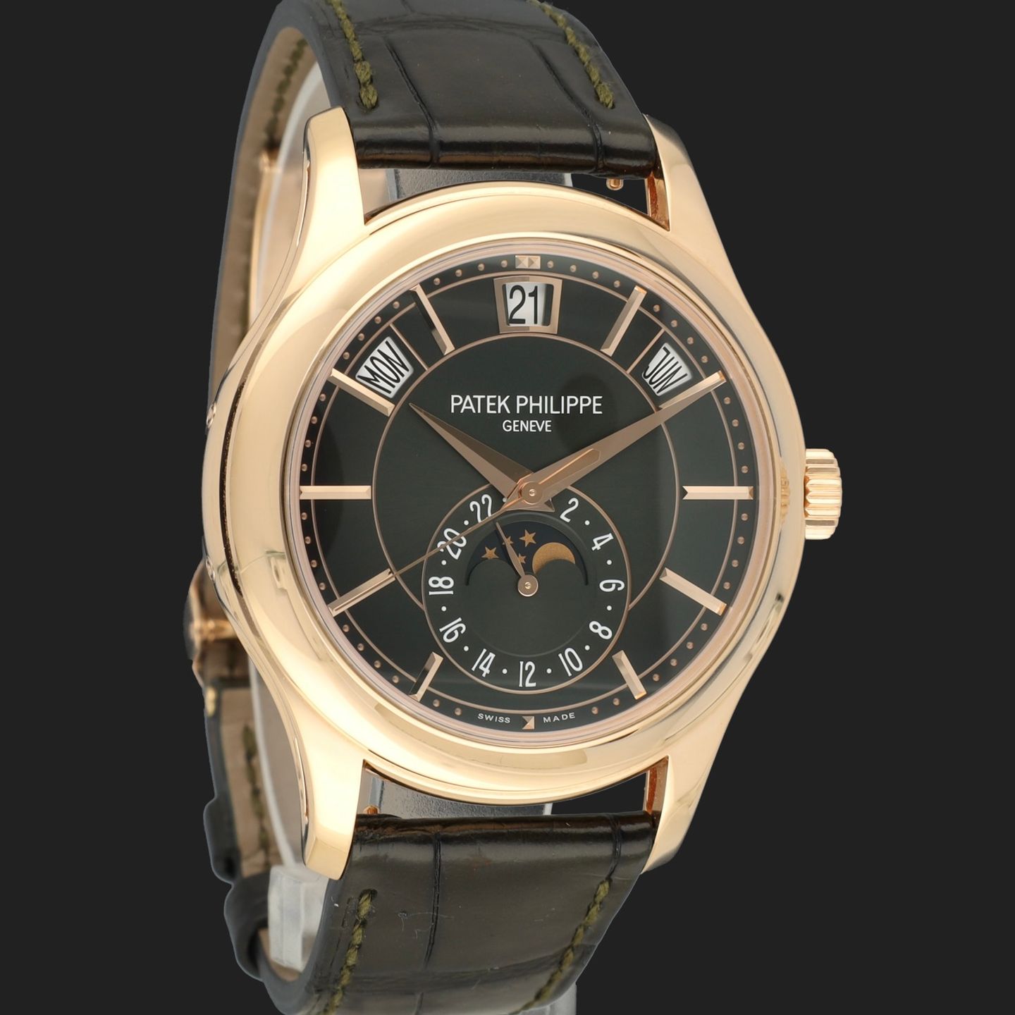 Patek Philippe Annual Calendar 5205R-011 (2022) - Green dial 40 mm Rose Gold case (4/7)