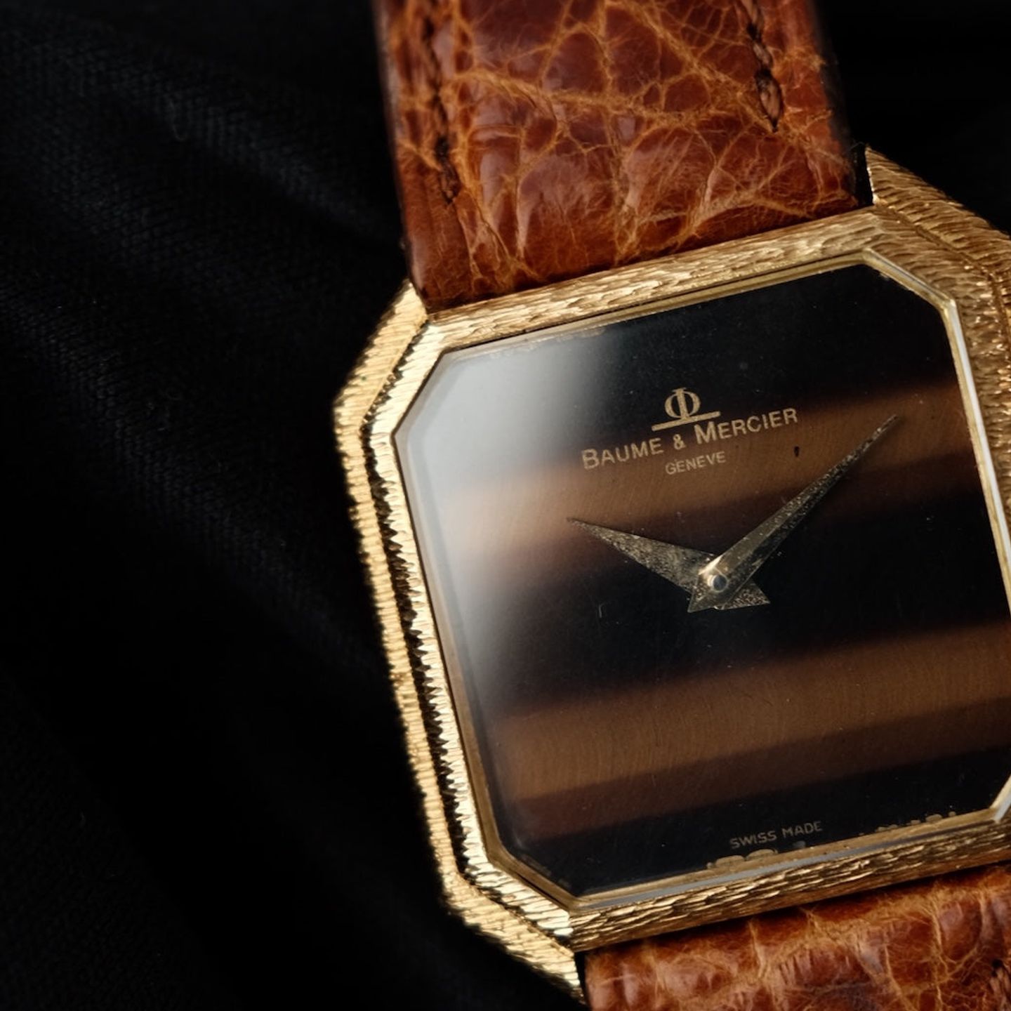 Baume & Mercier Vintage 38260 (Unknown (random serial)) - Brown dial 27 mm Yellow Gold case (1/8)