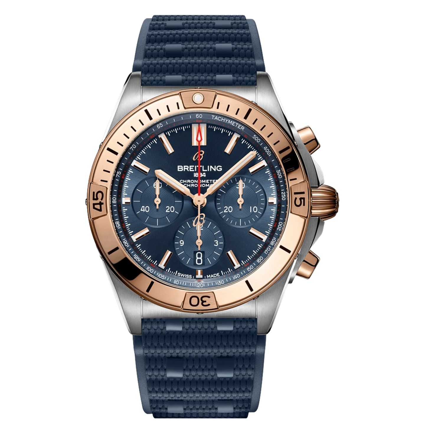 Breitling Chronomat 42 UB0134101C1S1 (2024) - Blue dial 43 mm Gold/Steel case (1/1)