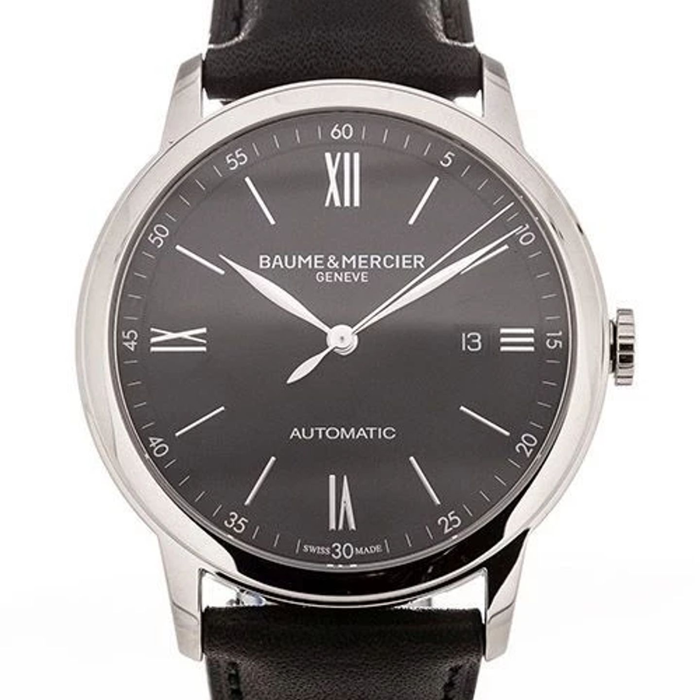 Baume & Mercier Classima M0A10453 (2024) - Zwart wijzerplaat 42mm Staal (1/4)