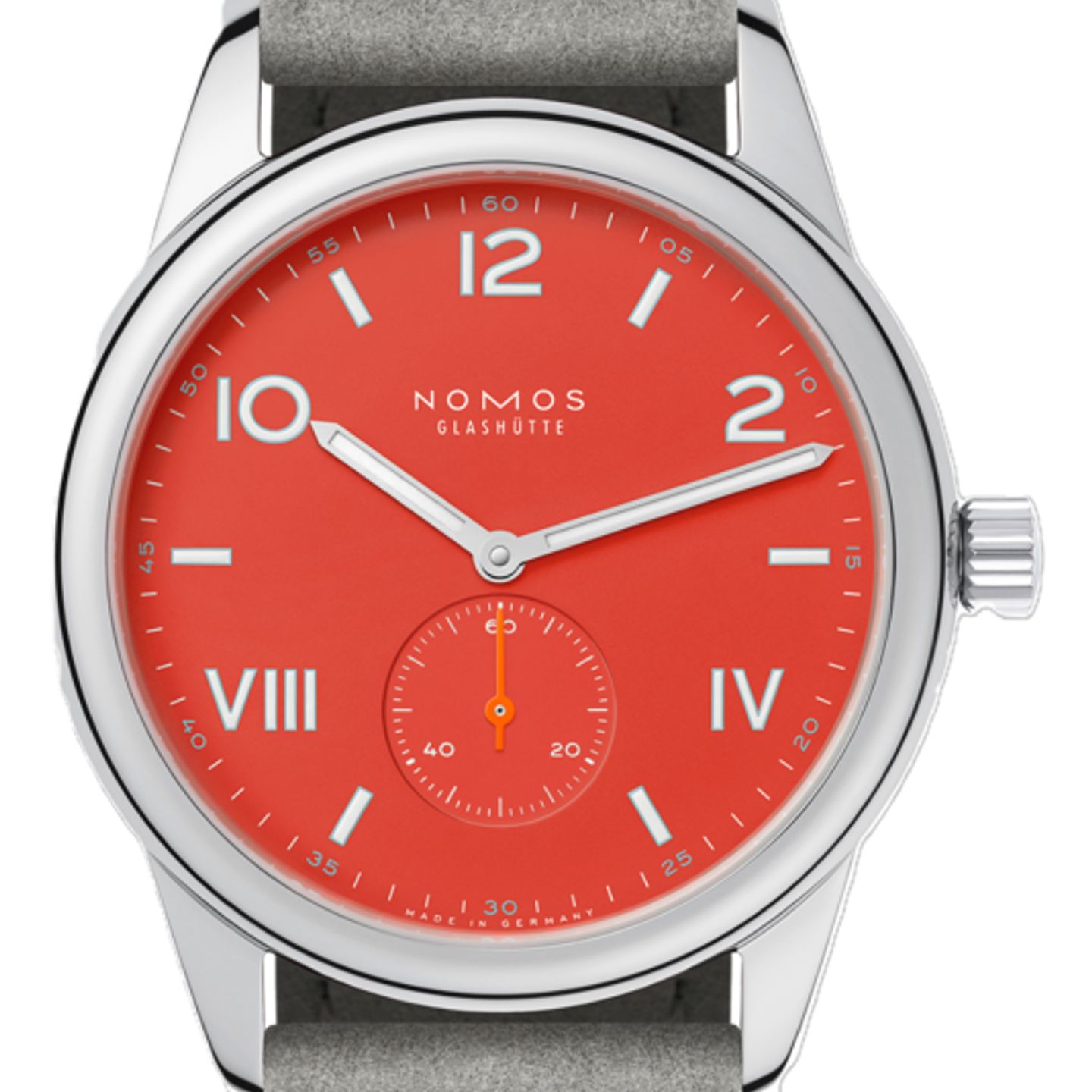 NOMOS Club Campus 723.GB (2025) - Red dial 39 mm Steel case (1/1)