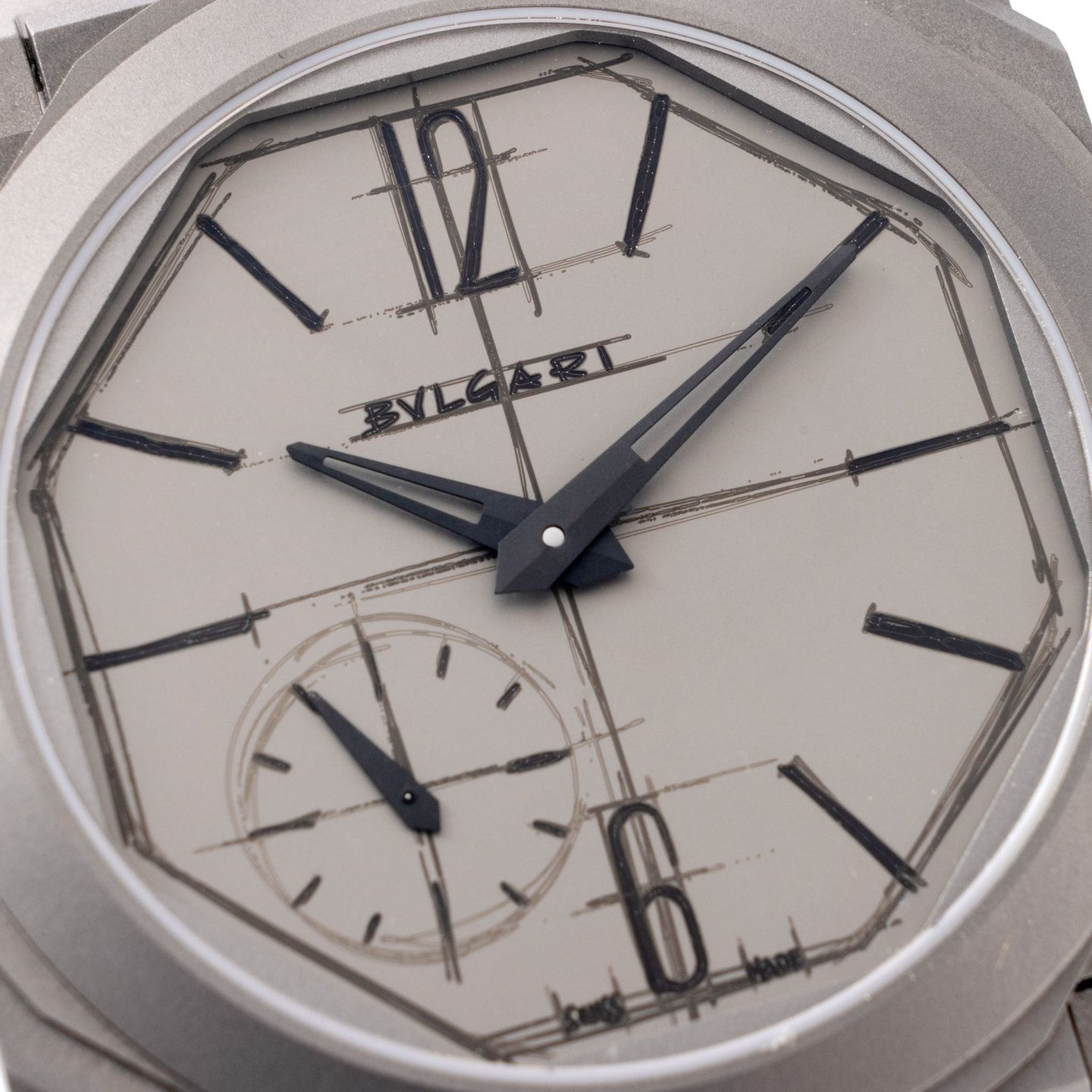 Bulgari Octo 103672 (2022) - Zilver wijzerplaat 42mm Titanium (3/8)