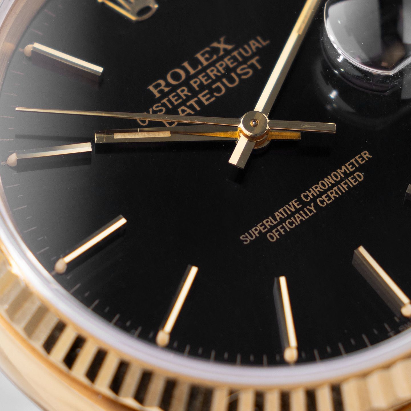 Rolex Datejust 36 16018 (1981) - Black dial 36 mm Yellow Gold case (7/8)