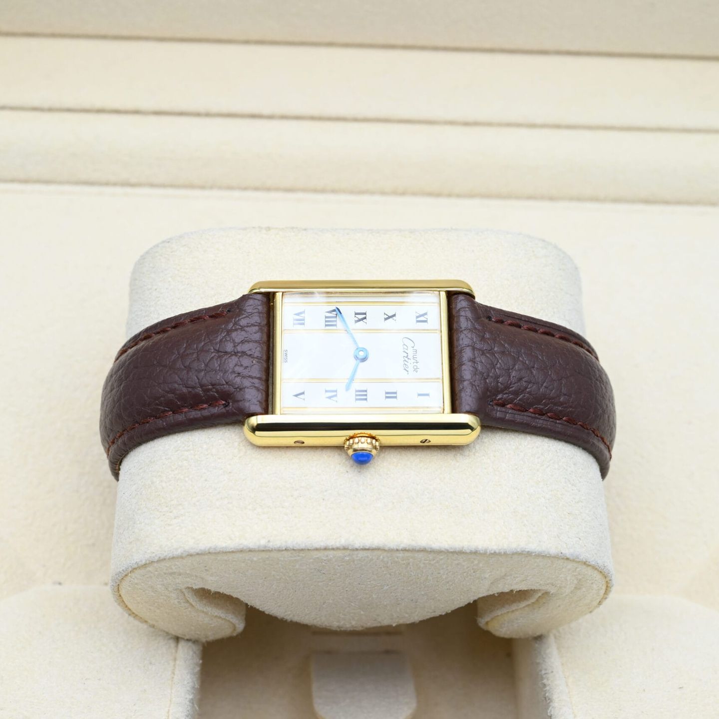 Cartier Tank Vermeil 590005 (Unknown (random serial)) - White dial 23 mm Unknown case (4/8)