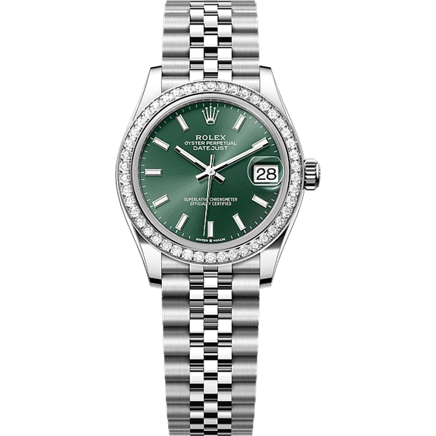 Rolex Datejust 31 278384RBR (2025) - Groen wijzerplaat 31mm Staal (1/1)
