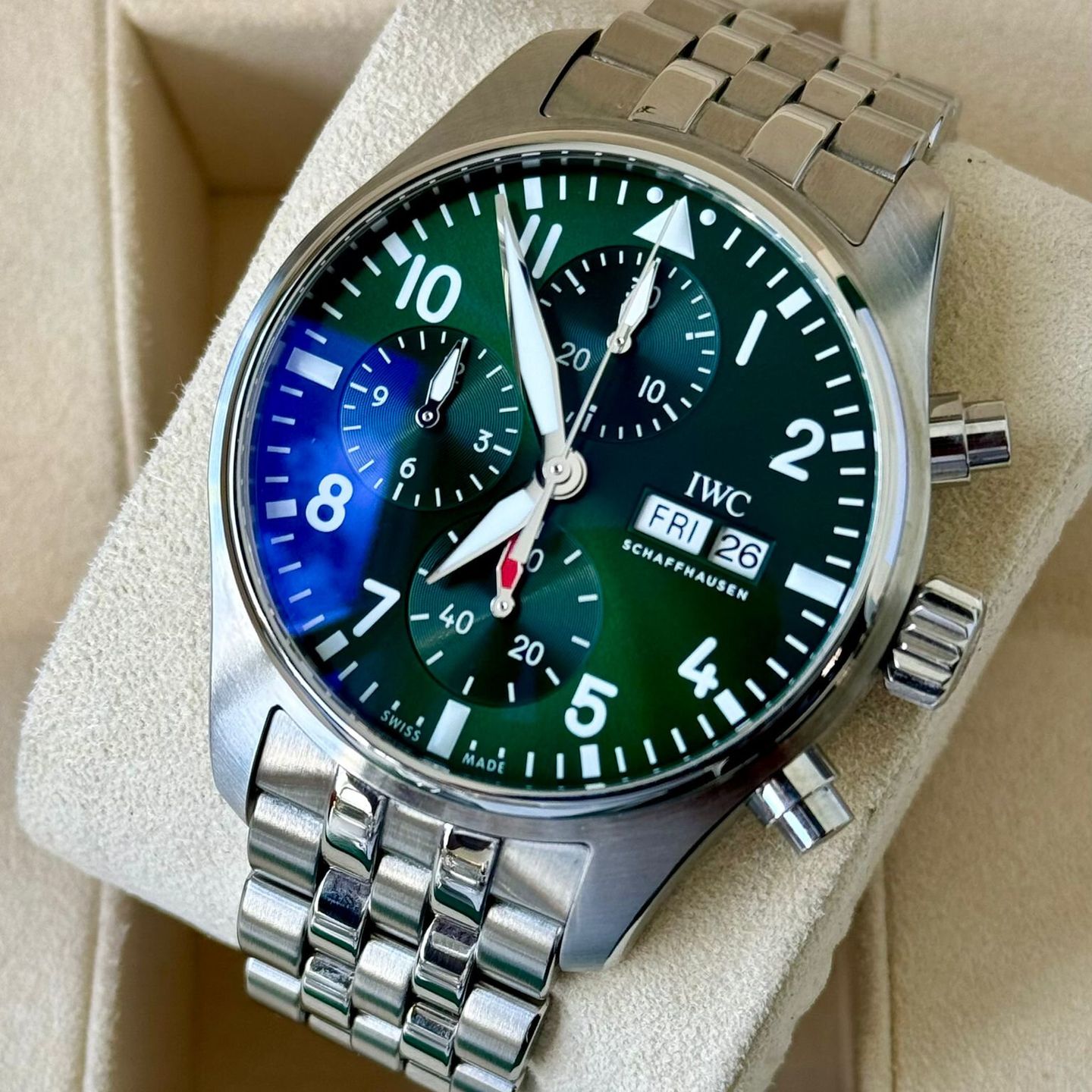 IWC Pilot Chronograph IW388104 (2021) - Blauw wijzerplaat 41mm Staal (3/7)