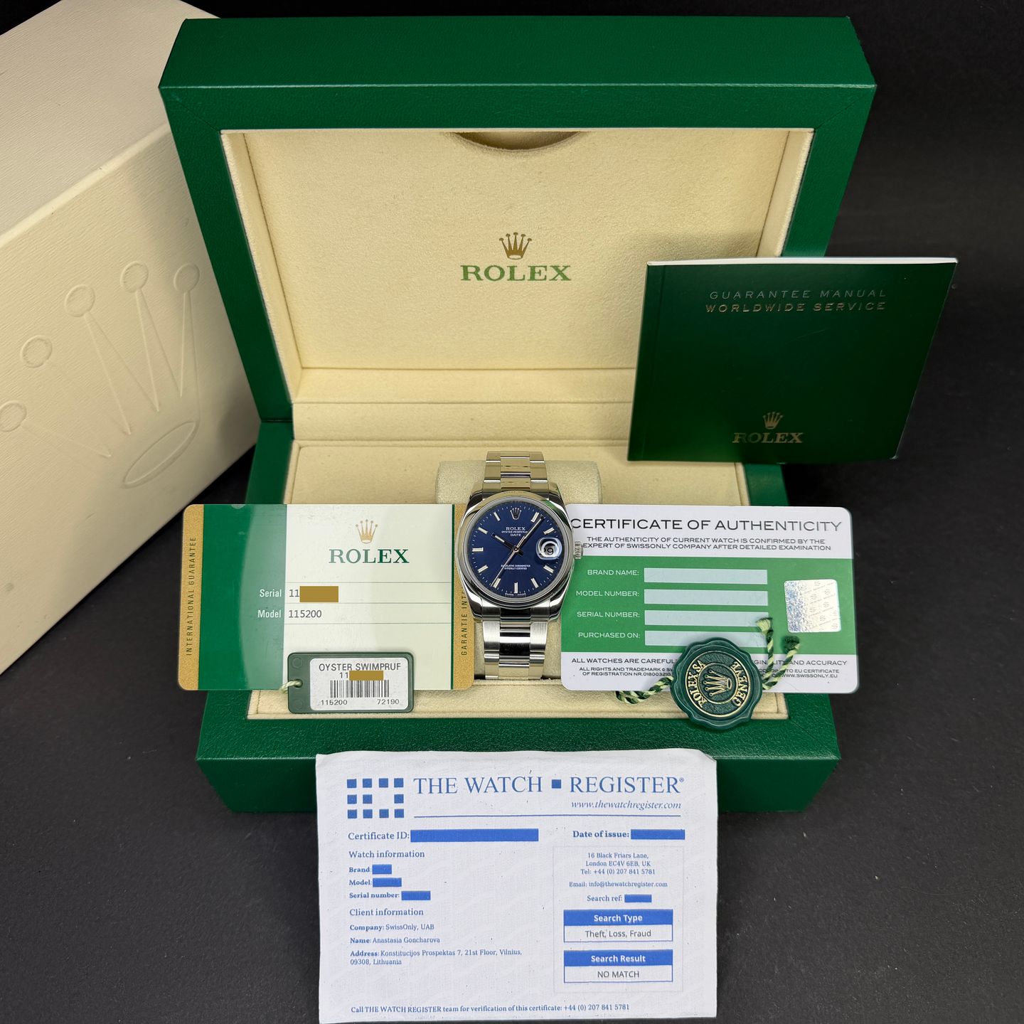 Rolex Oyster Perpetual Date 115200 (Unknown (random serial)) - 34 mm Steel case (3/8)