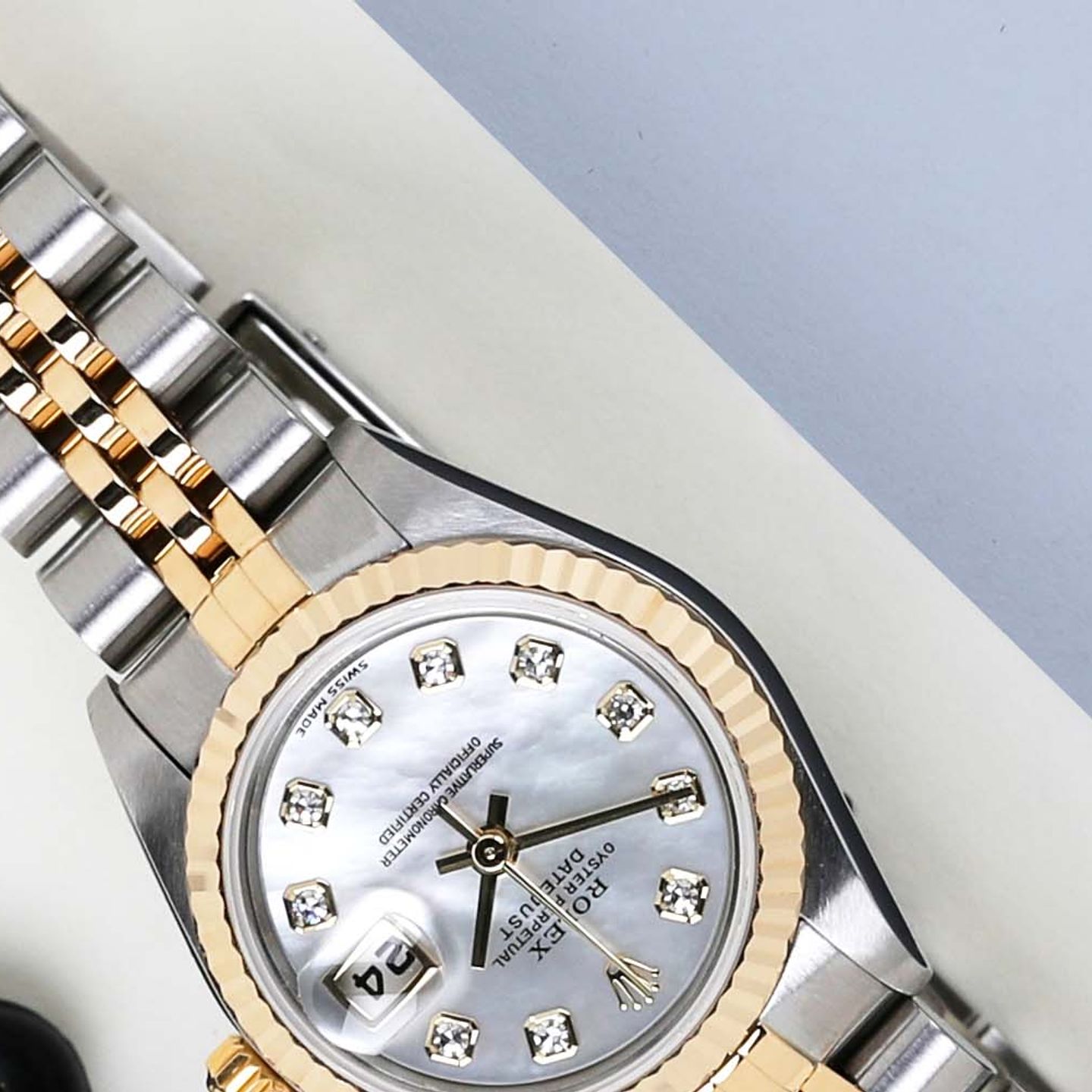 Rolex Lady-Datejust 79173 (2000) - Parelmoer wijzerplaat 26mm Goud/Staal (4/8)