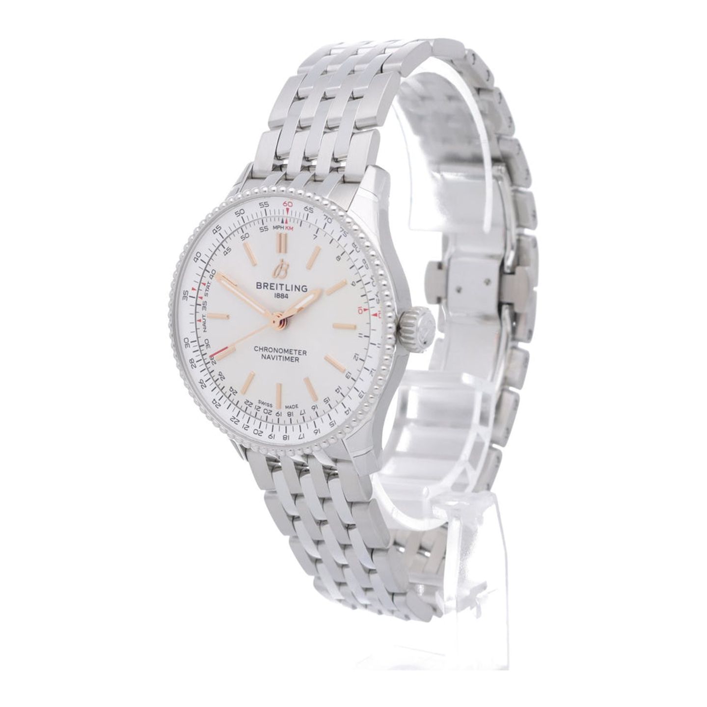 Breitling Navitimer A17327211G1A1 (2026) - White dial 36 mm Steel case (2/7)