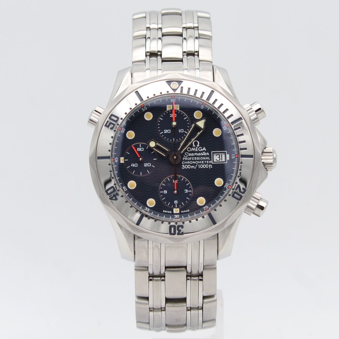 Omega Seamaster Diver 300 M 2598.8 (2000) - Blauw wijzerplaat 42mm Staal (2/8)