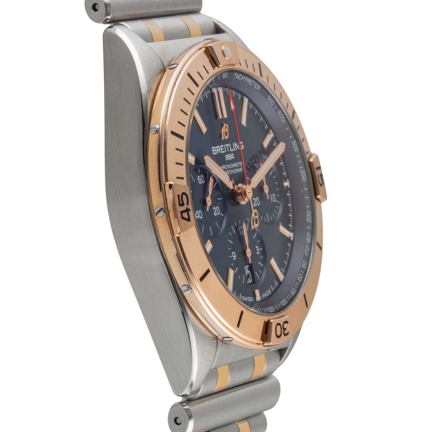 Breitling Chronomat UB0134 (Unknown (random serial)) - Grey dial 42 mm Gold/Steel case (7/8)