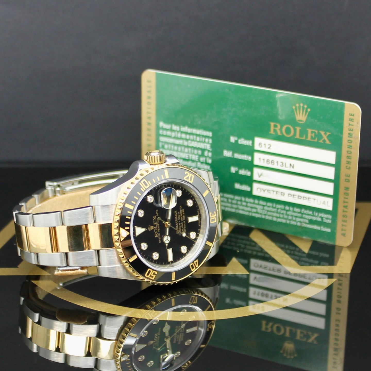 Rolex Submariner Date 116613LN (2012) - Black dial 40 mm Gold/Steel case (5/7)