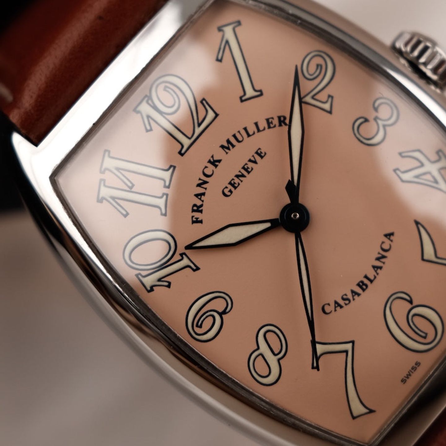 Franck Muller Casablanca 2852 (Onbekend (willekeurig serienummer)) - Roze wijzerplaat 43mm Staal (1/8)