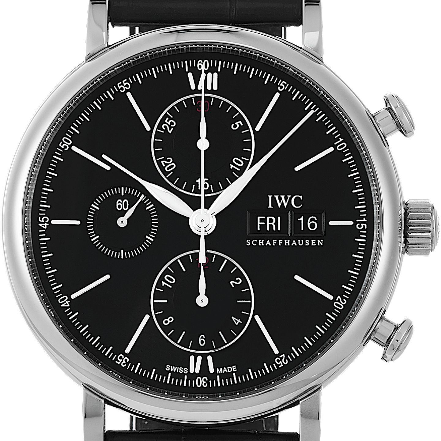 IWC Portofino Chronograph IW391029 (2025) - Black dial 42 mm Steel case (1/5)