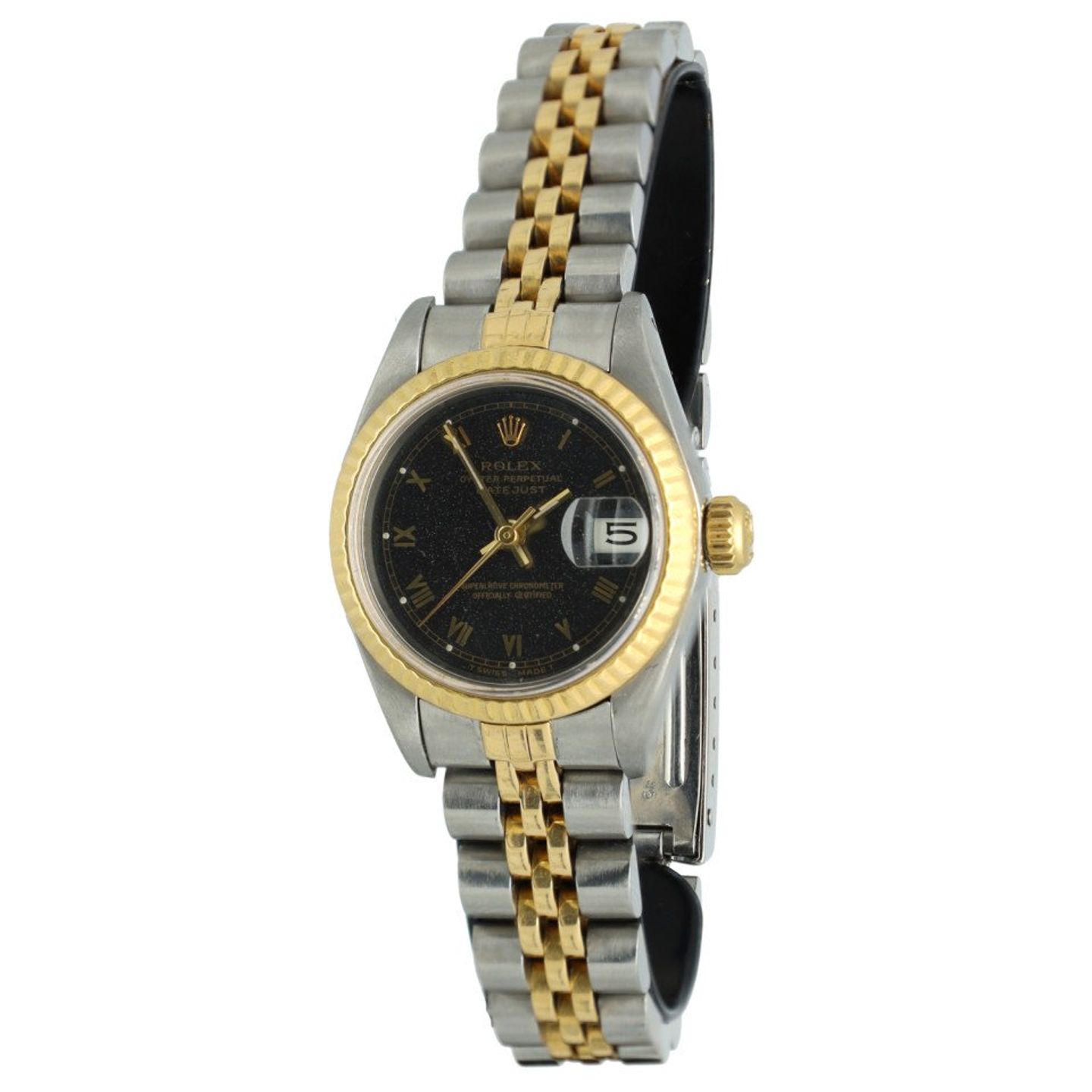 Rolex Lady-Datejust 69173 (1985) - Zwart wijzerplaat 26mm Goud/Staal (1/6)
