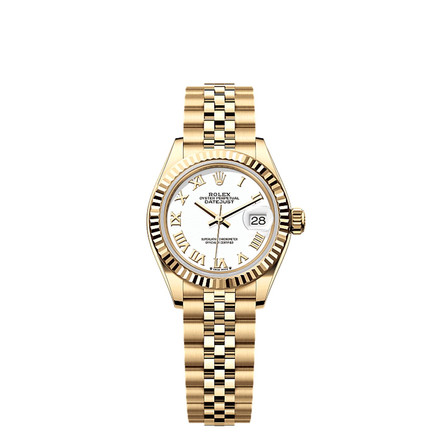 Rolex Lady-Datejust 279178 (2025) - White dial 28 mm Yellow Gold case (1/1)
