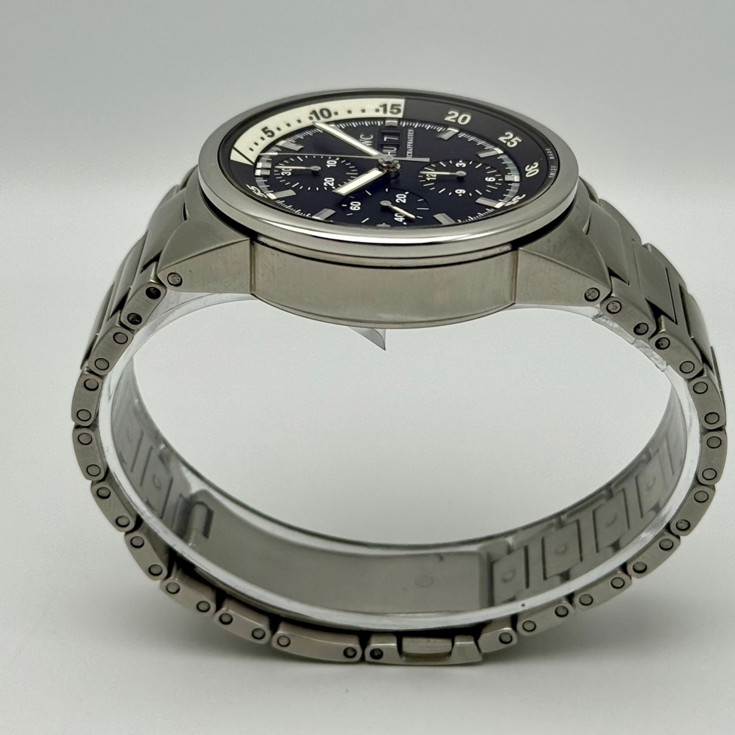 IWC Aquatimer Chronograph IW371928 (2004) - Black dial 41 mm Steel case (7/8)