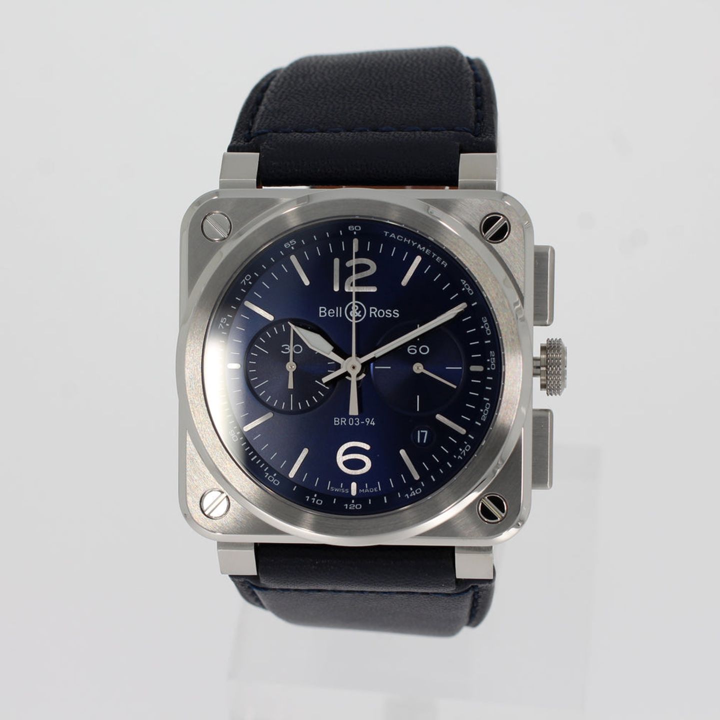 Bell & Ross BR 03-94 Chronographe BR0394-BLU-ST/SCA (2025) - Blue dial 43 mm Steel case (1/4)