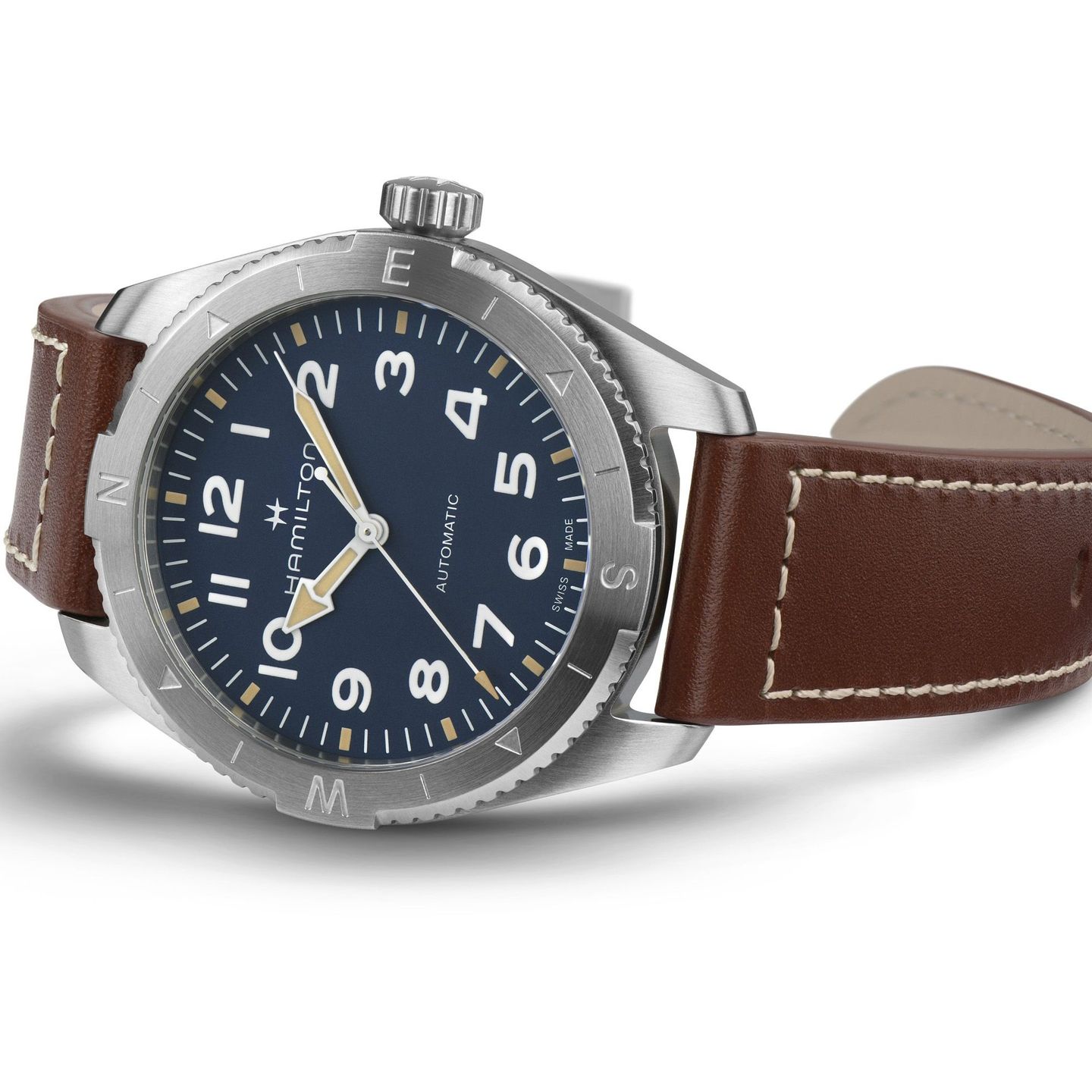 Hamilton Khaki Field H70315540 (2024) - Blauw wijzerplaat 41mm Staal (3/5)