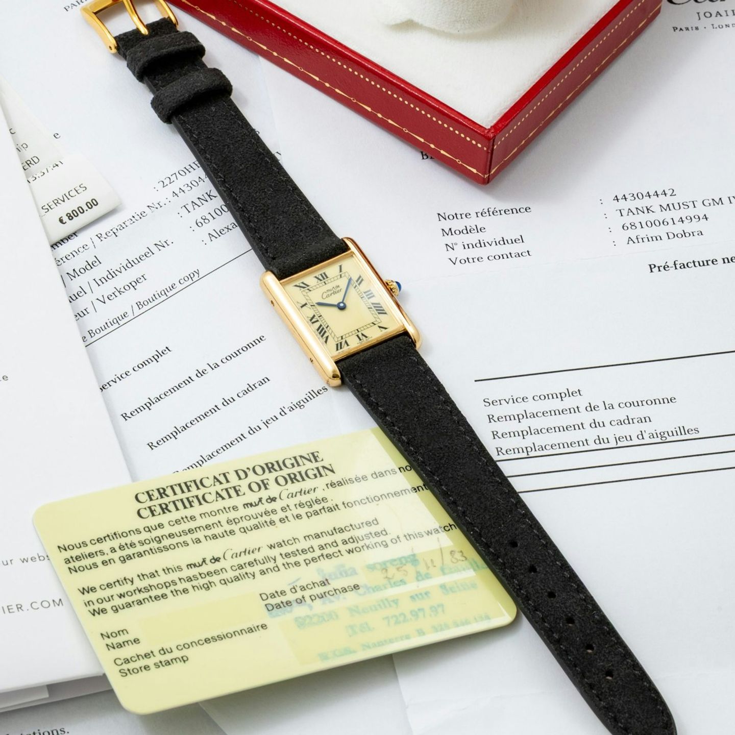 Cartier Tank Vermeil 81006 - (1/8)