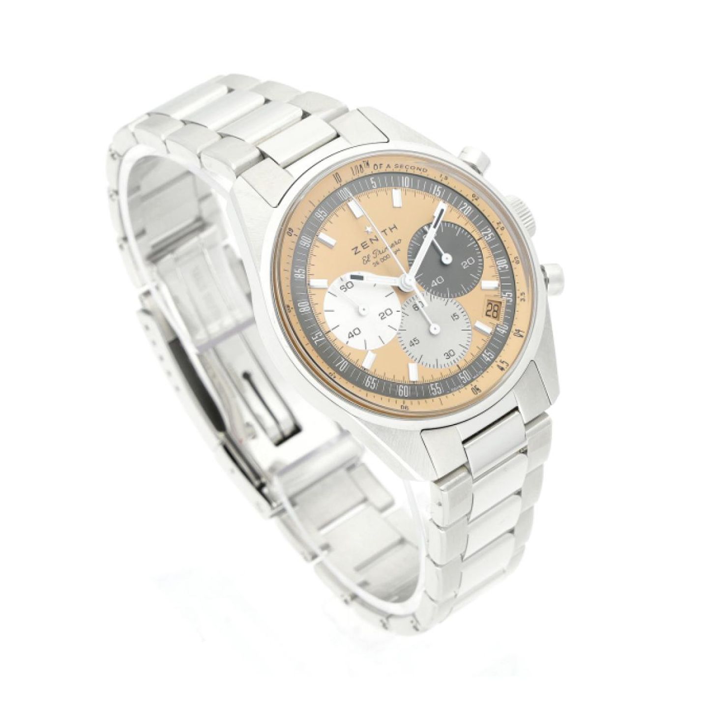 Zenith Chronomaster Original 03.3201.0600/18.M3200 (2022) - Roze wijzerplaat 38mm Staal (3/8)