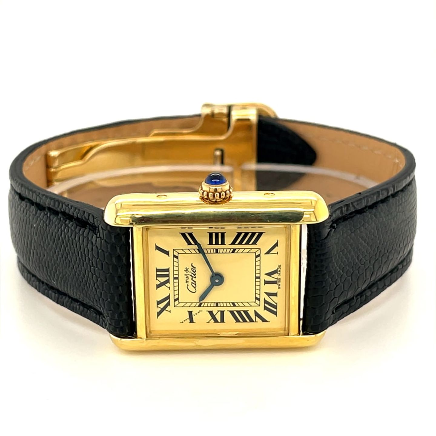 Cartier Tank 2415 (2000) - Champagne dial 22 mm Gold/Steel case (1/8)