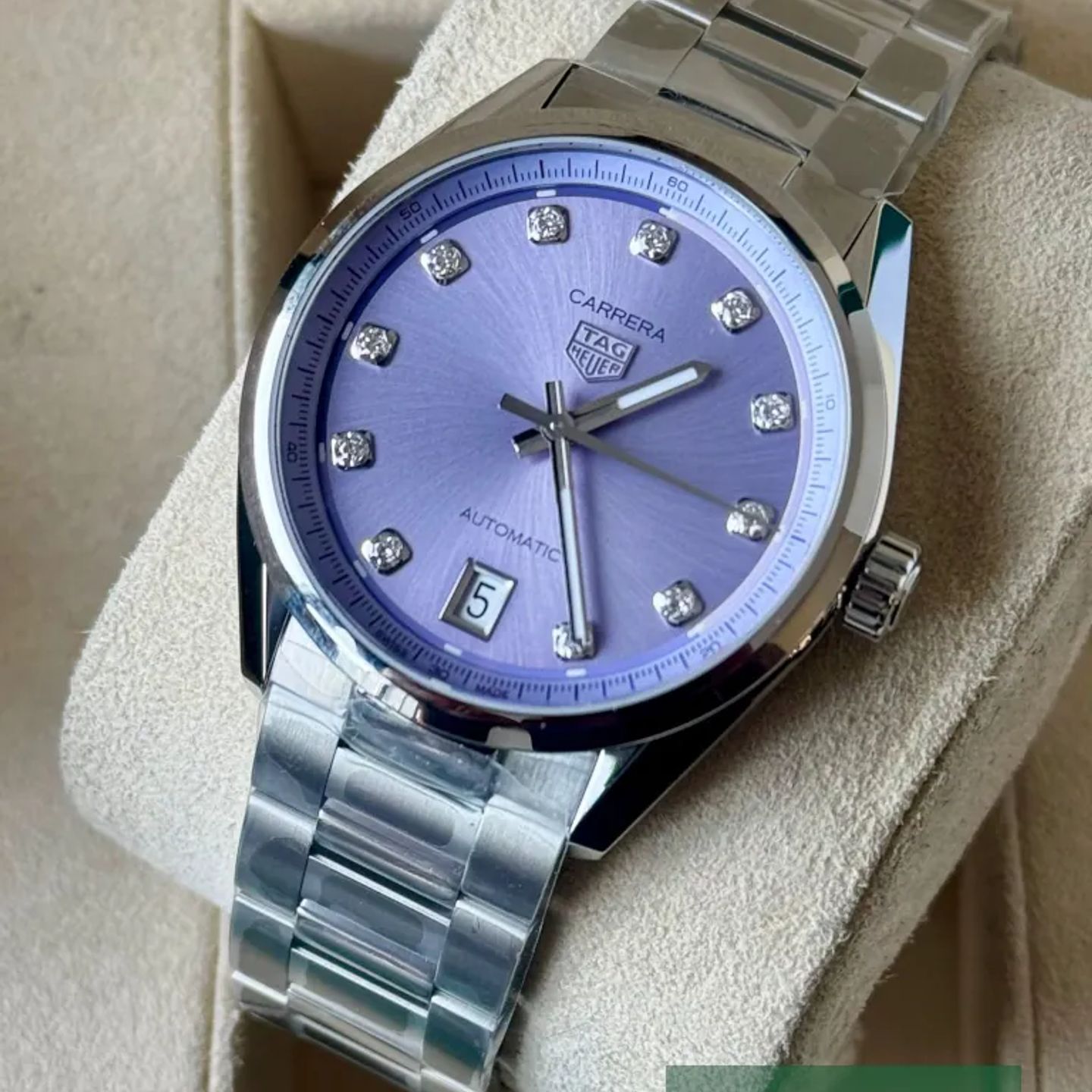 TAG Heuer Carrera WBN2319.BA0001 (2026) - Paars wijzerplaat 36mm Staal (3/7)