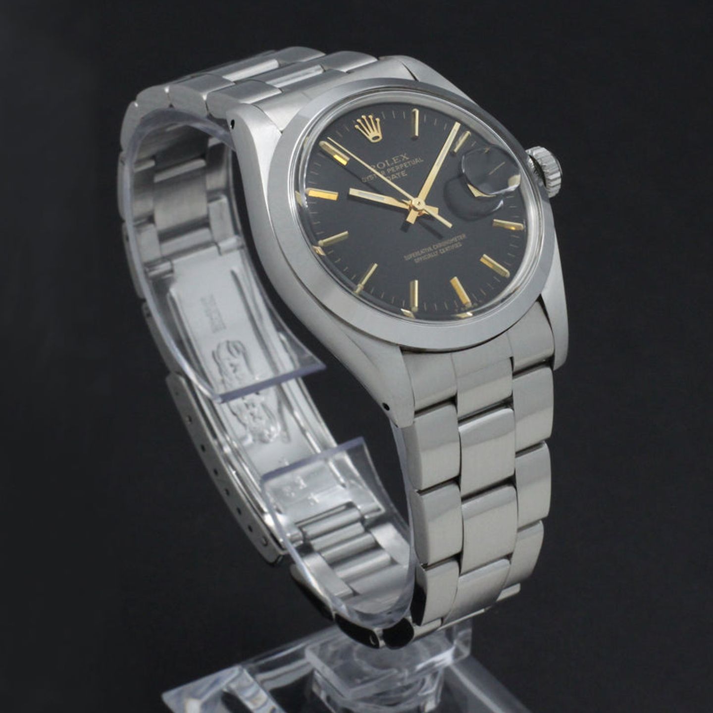 Rolex Oyster Perpetual Date 1500 (1979) - Black dial 34 mm Steel case (5/7)
