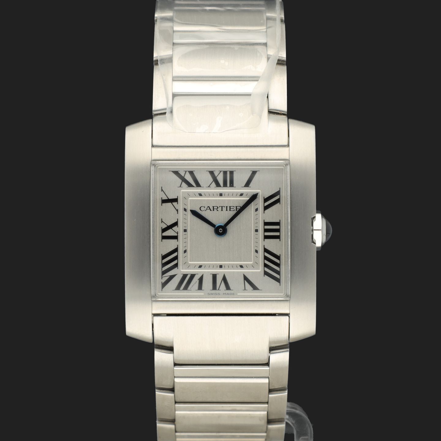 Cartier Tank Française WSTA0074 (2023) - Silver dial 32 mm Steel case (3/8)