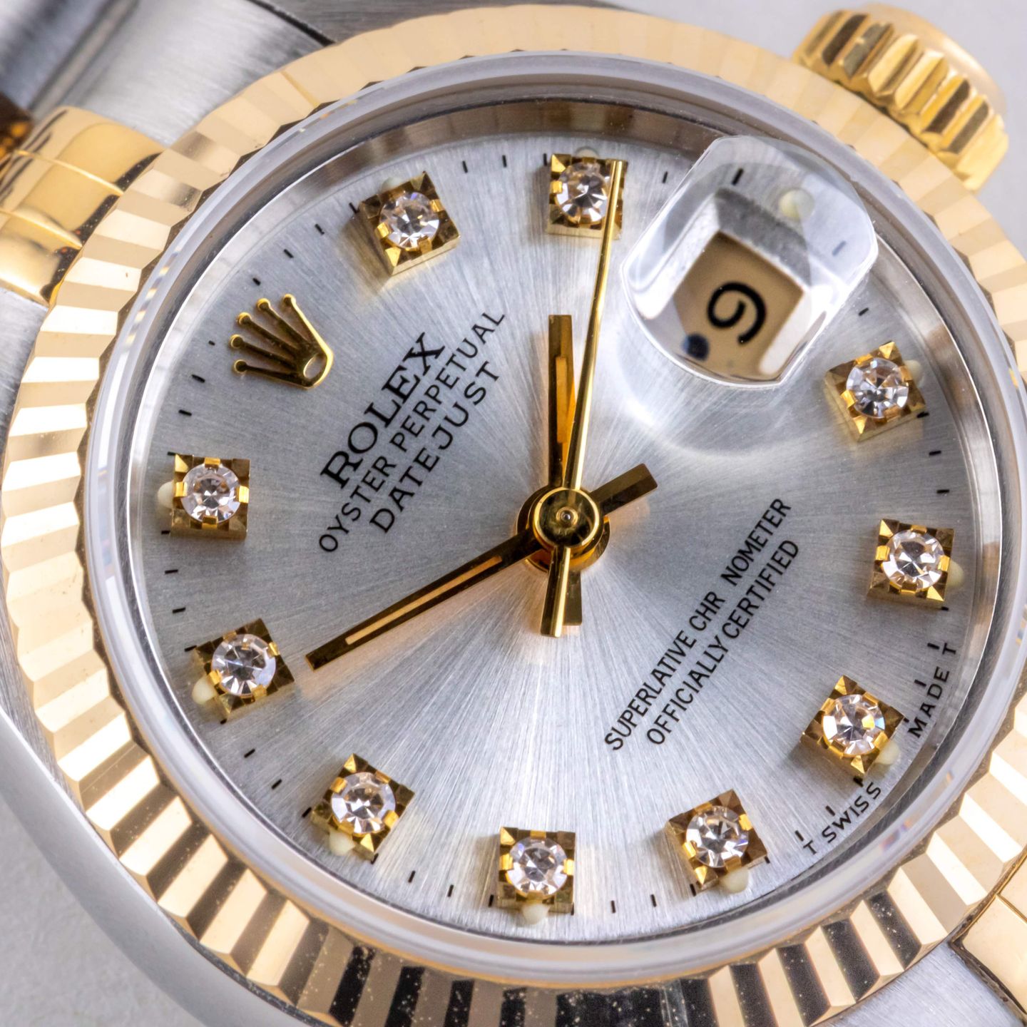 Rolex Lady-Datejust 69173 (1991) - Silver dial 26 mm Gold/Steel case (2/8)