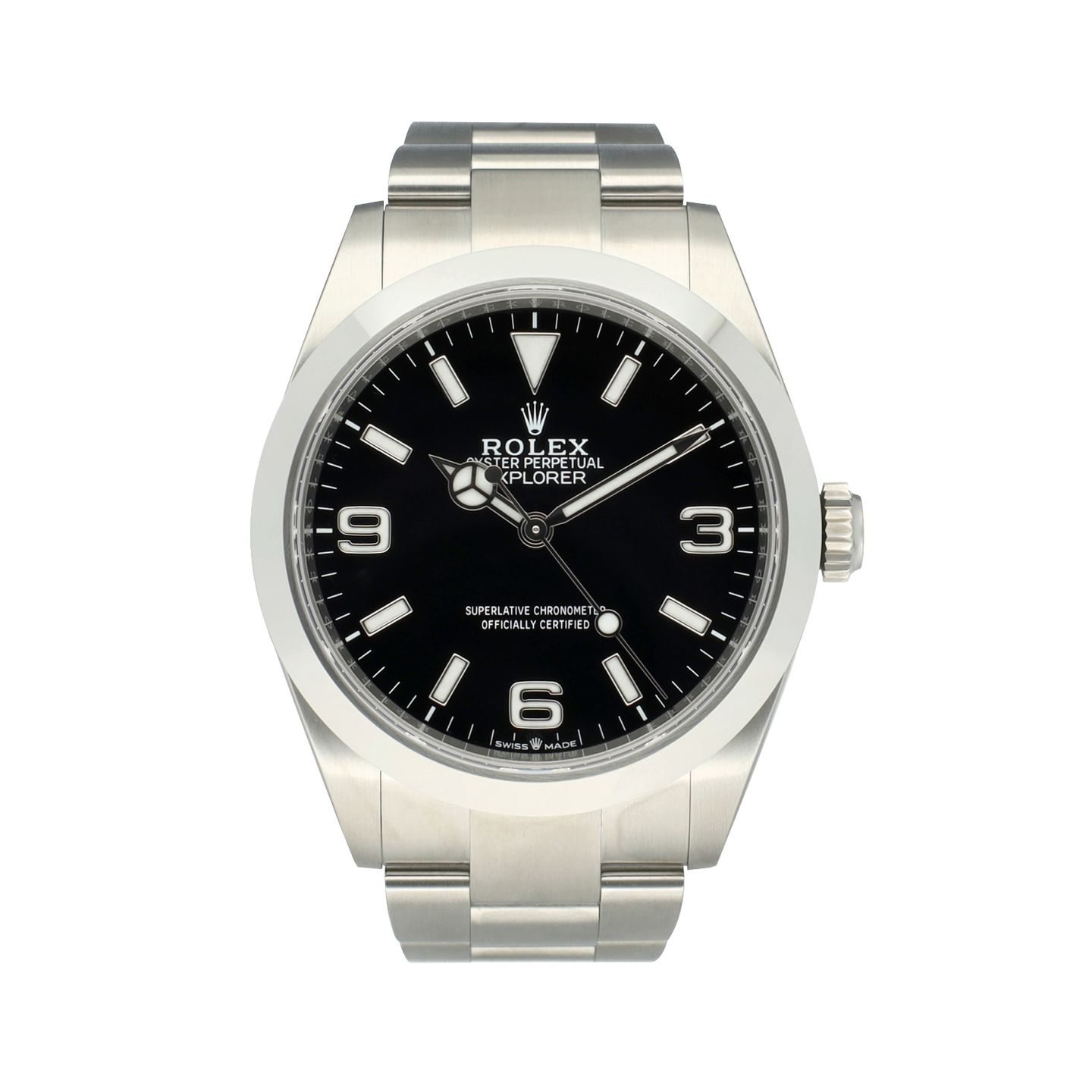 Rolex Explorer 224270 (2023) - Zwart wijzerplaat 40mm Staal (3/8)