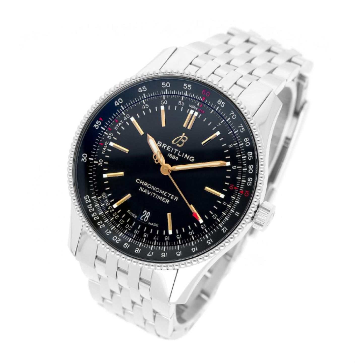 Breitling Navitimer A17326 (2023) - Zwart wijzerplaat 41mm Staal (2/5)