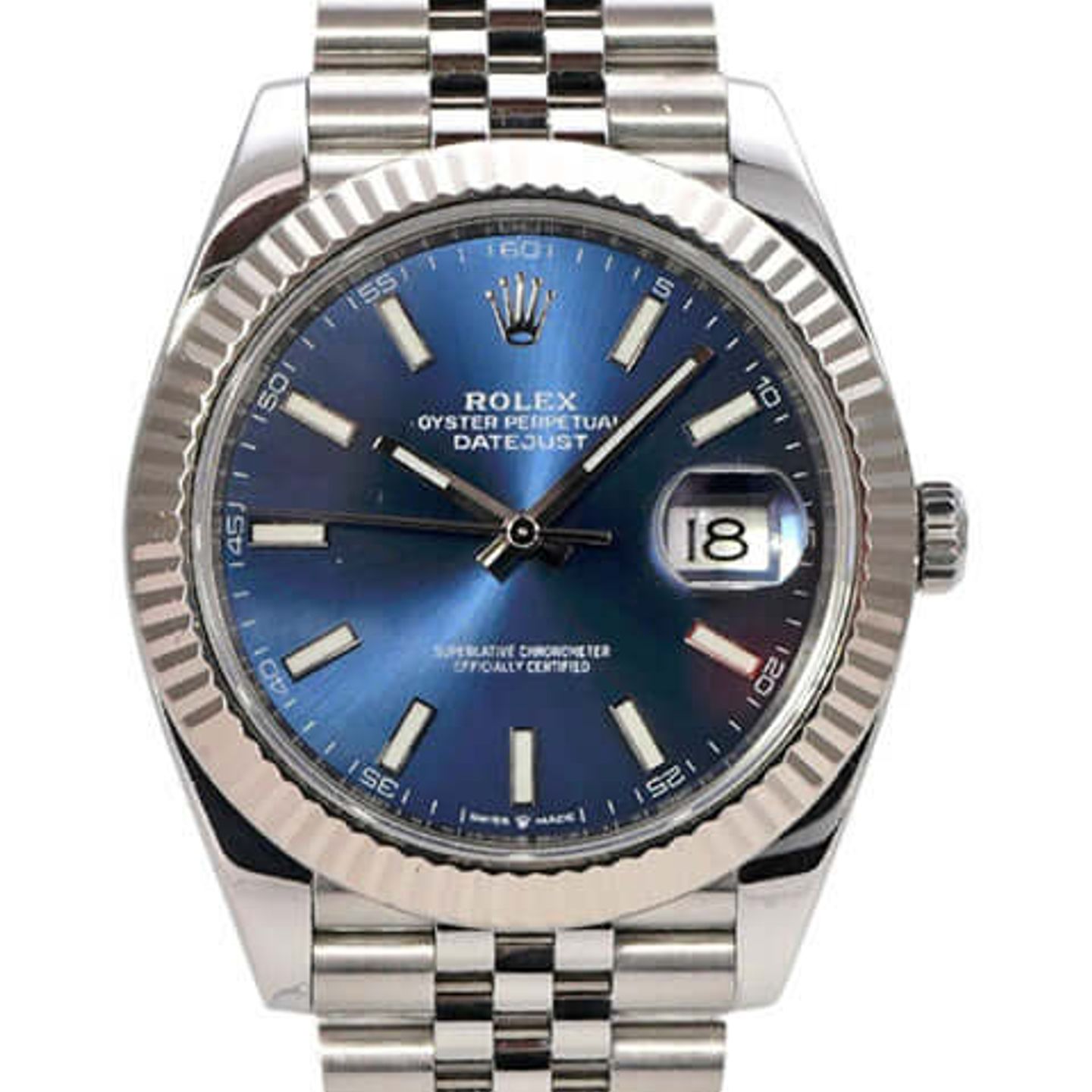 Rolex Datejust 41 126334 (2019) - Blue dial 41 mm Steel case (1/8)
