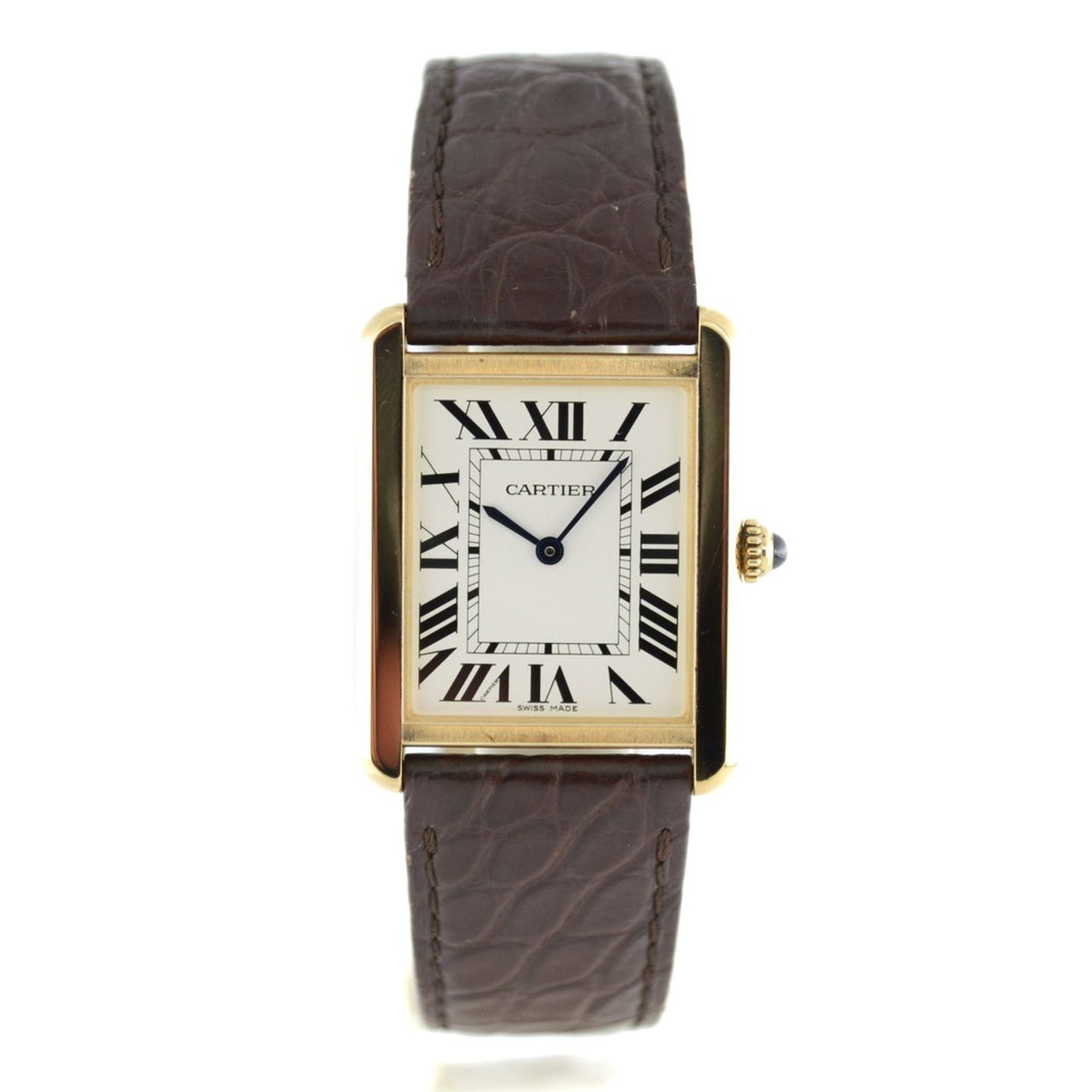 Cartier Tank Solo W5200004 (2013) - Silver dial 35 mm Yellow Gold case (1/6)