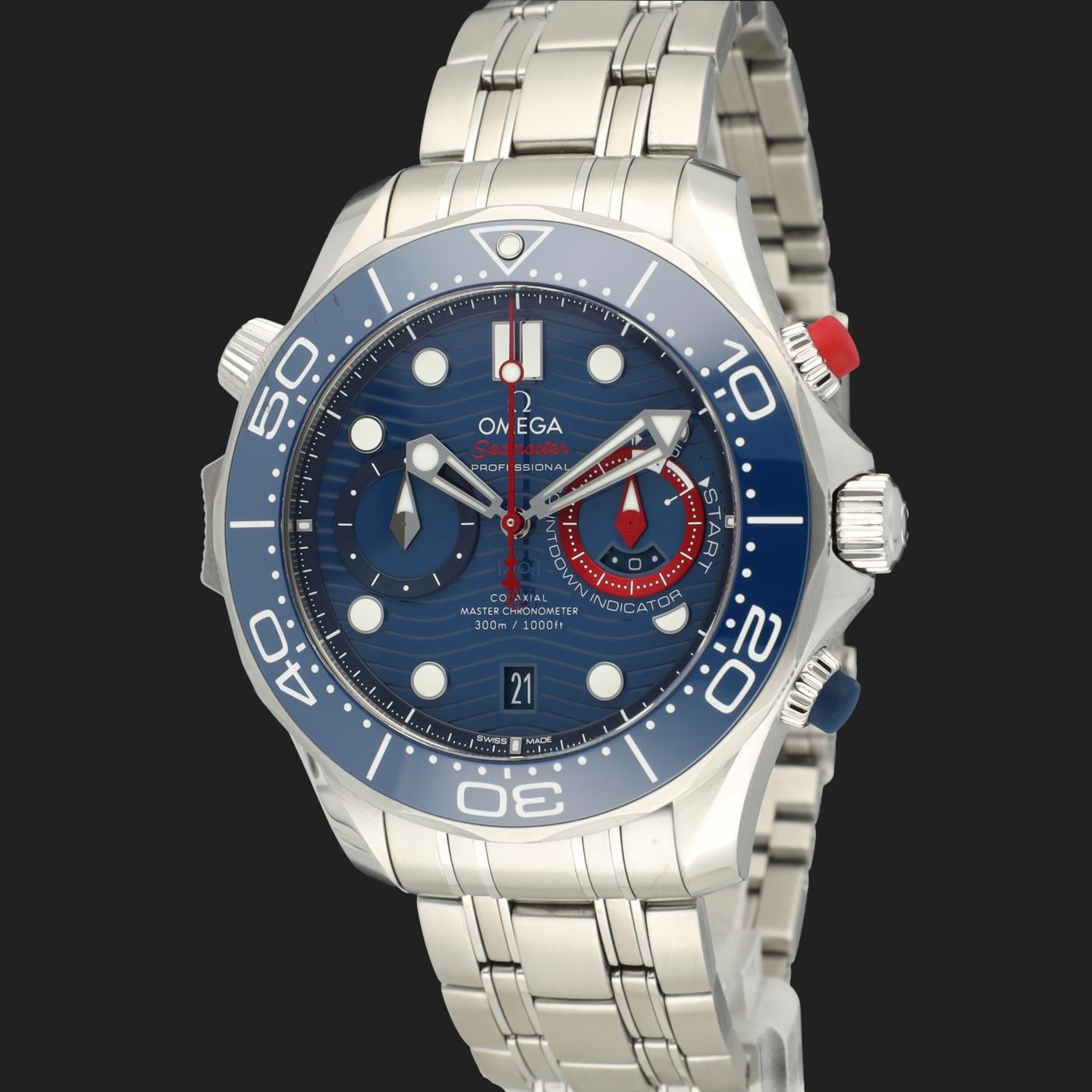 Omega Seamaster Diver 300 M 210.30.44.51.03.002 (2022) - Blue dial 44 mm Steel case (1/8)