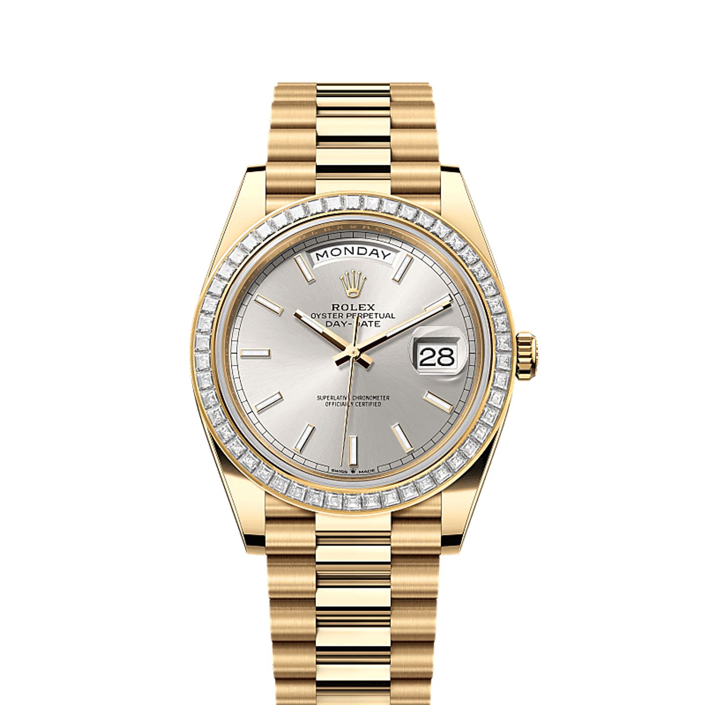 Rolex Day-Date 40 228398TBR (2025) - Silver dial 40 mm Yellow Gold case (1/1)