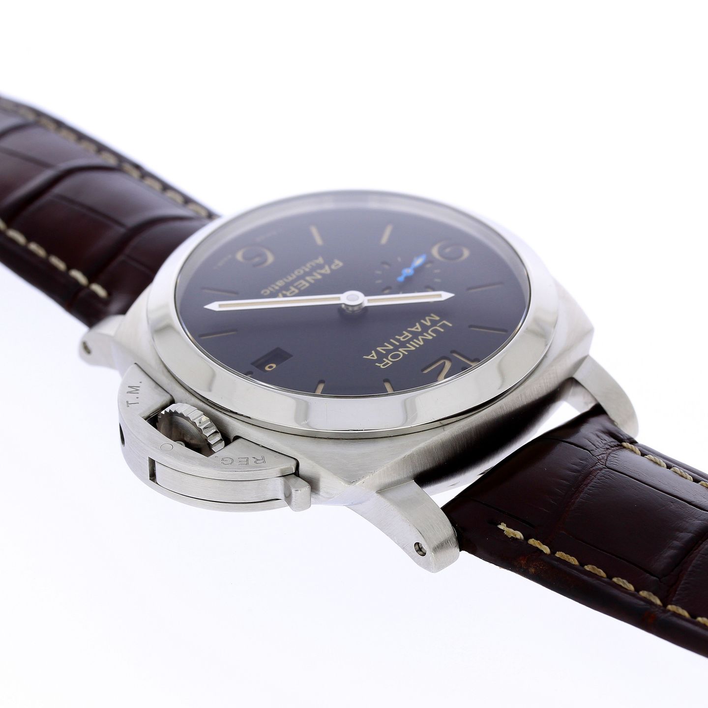 Panerai Luminor Marina 1950 3 Days Automatic PAM01312 (2017) - Zwart wijzerplaat 44mm Staal (8/8)