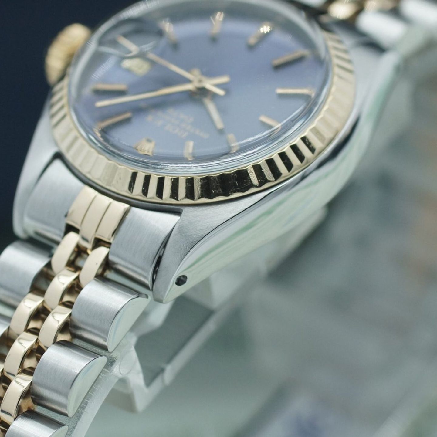 Rolex Lady-Datejust 69173 (1979) - Blue dial 26 mm Gold/Steel case (8/8)