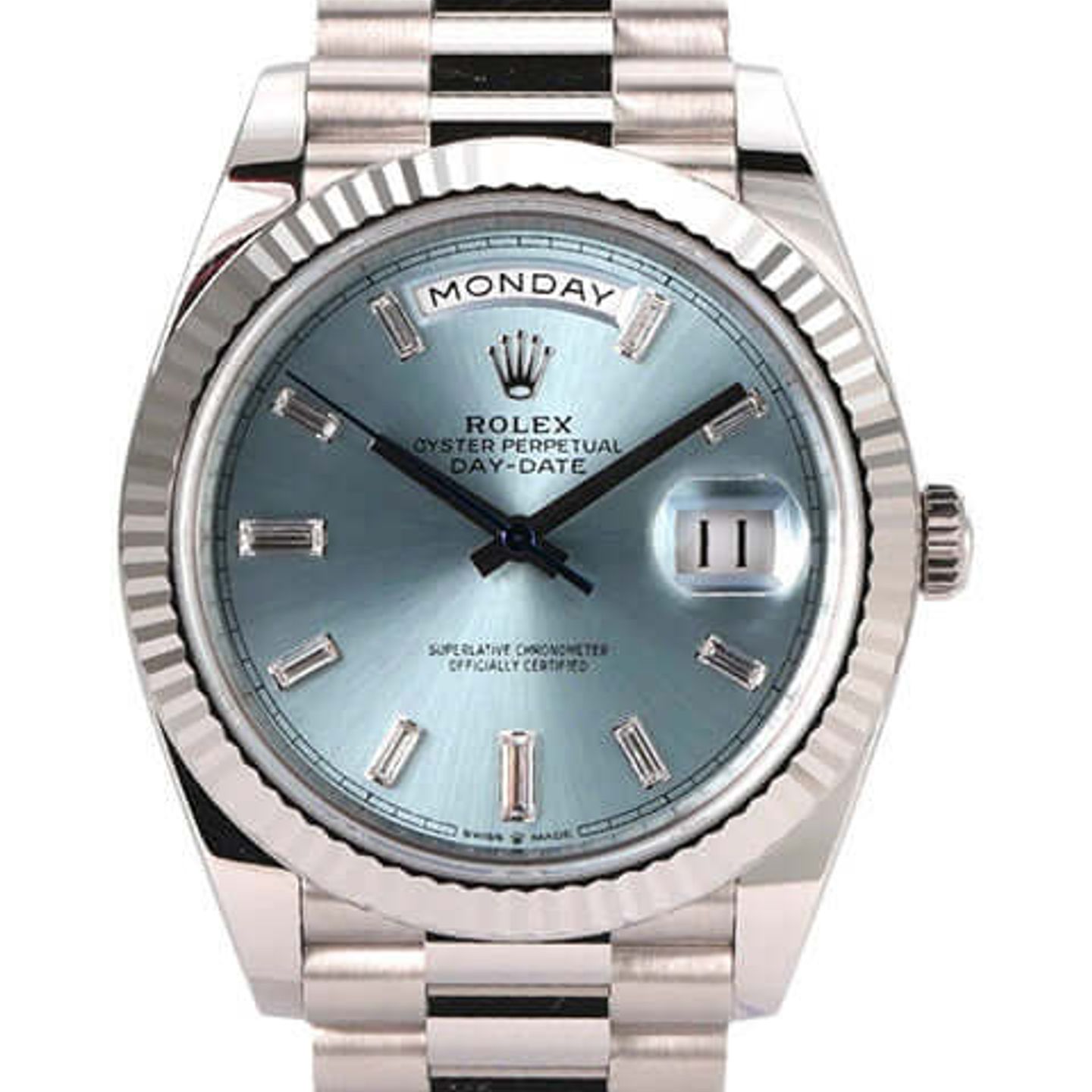 Rolex Day-Date 40 228236 (2024) - Blauw wijzerplaat 40mm Platina (1/8)