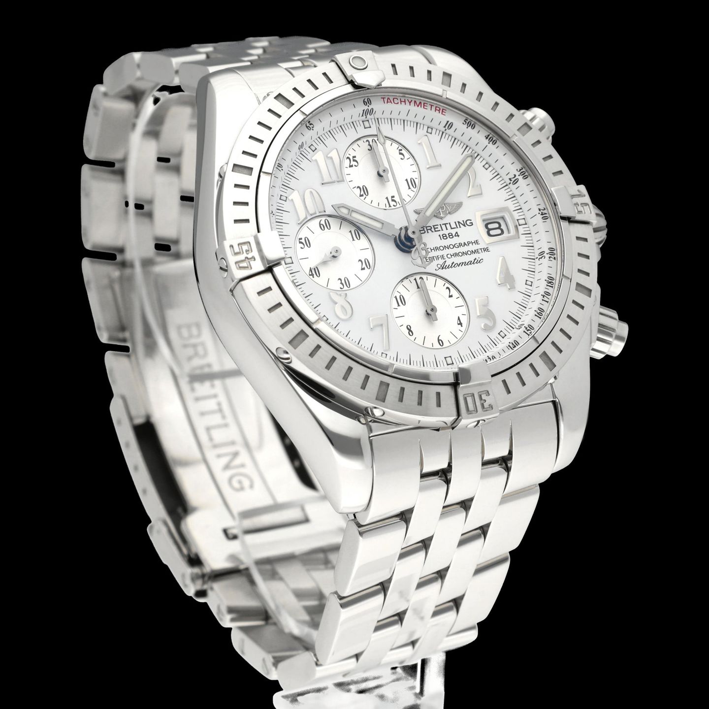 Breitling Chronomat Evolution A13356 (2007) - White dial 44 mm Steel case (4/8)