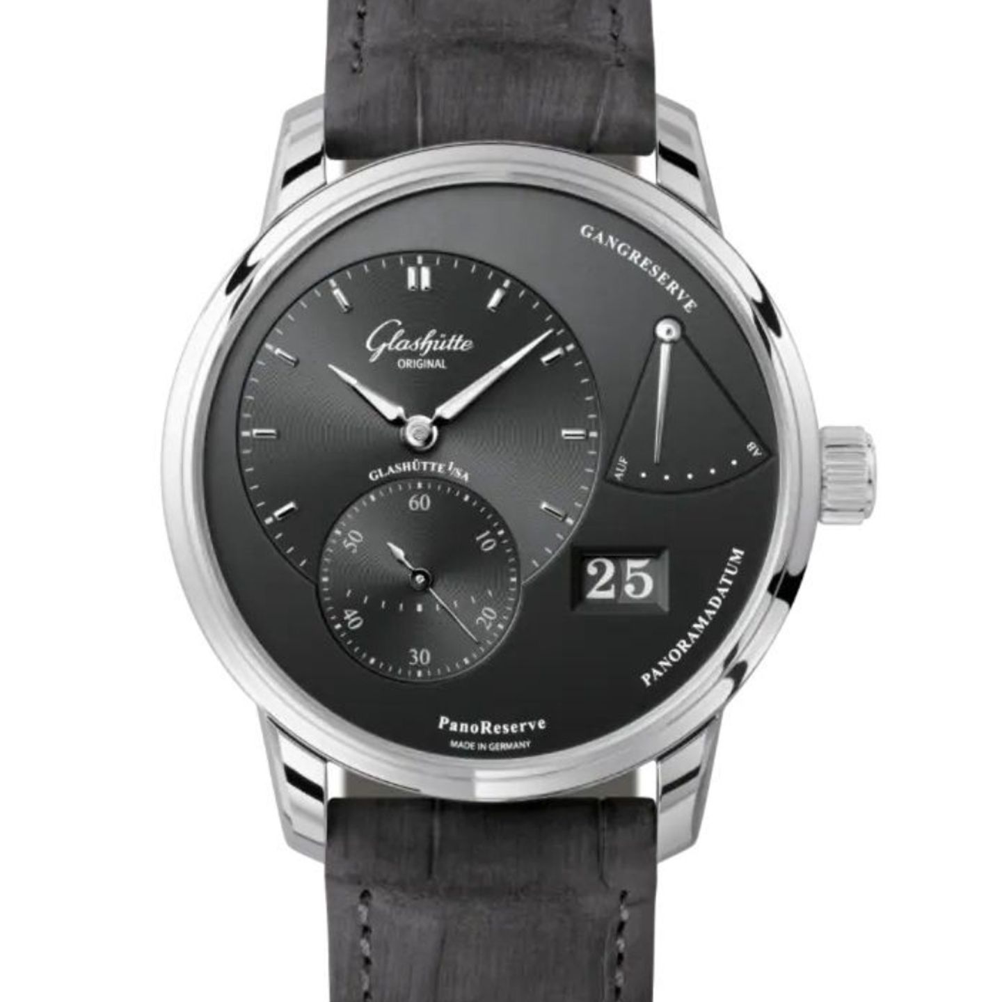 Glashütte Original PanoReserve 1-65-01-23-12-62 (2023) - Grey dial 40 mm Steel case (1/1)