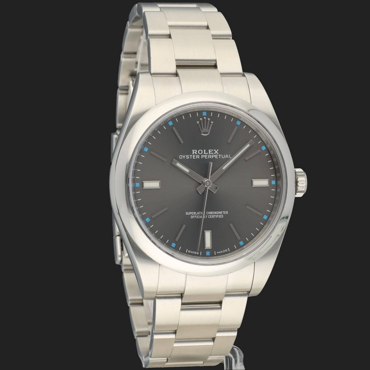 Rolex Oyster Perpetual 39 114300 (2017) - Grijs wijzerplaat 39mm Staal (4/8)