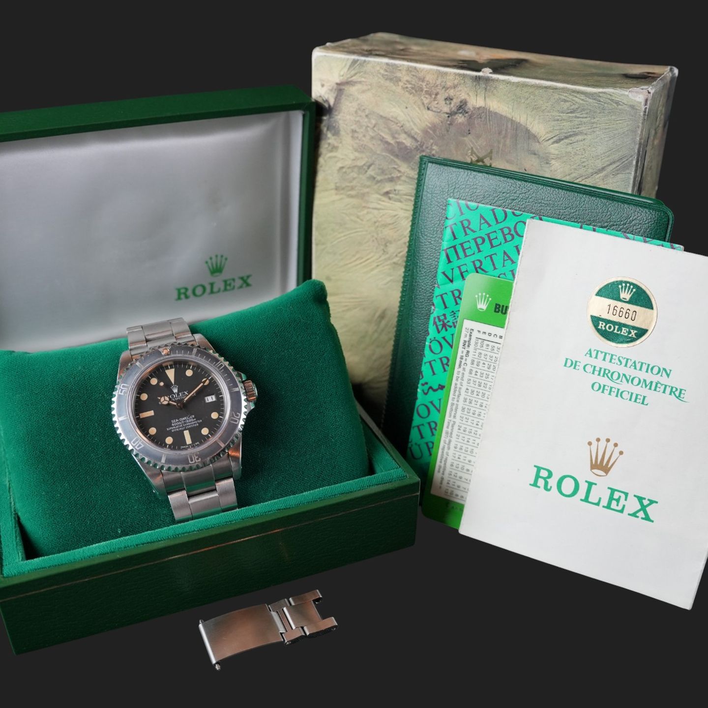 Rolex Sea-Dweller 16660 (1984) - Zwart wijzerplaat 40mm Staal (8/8)