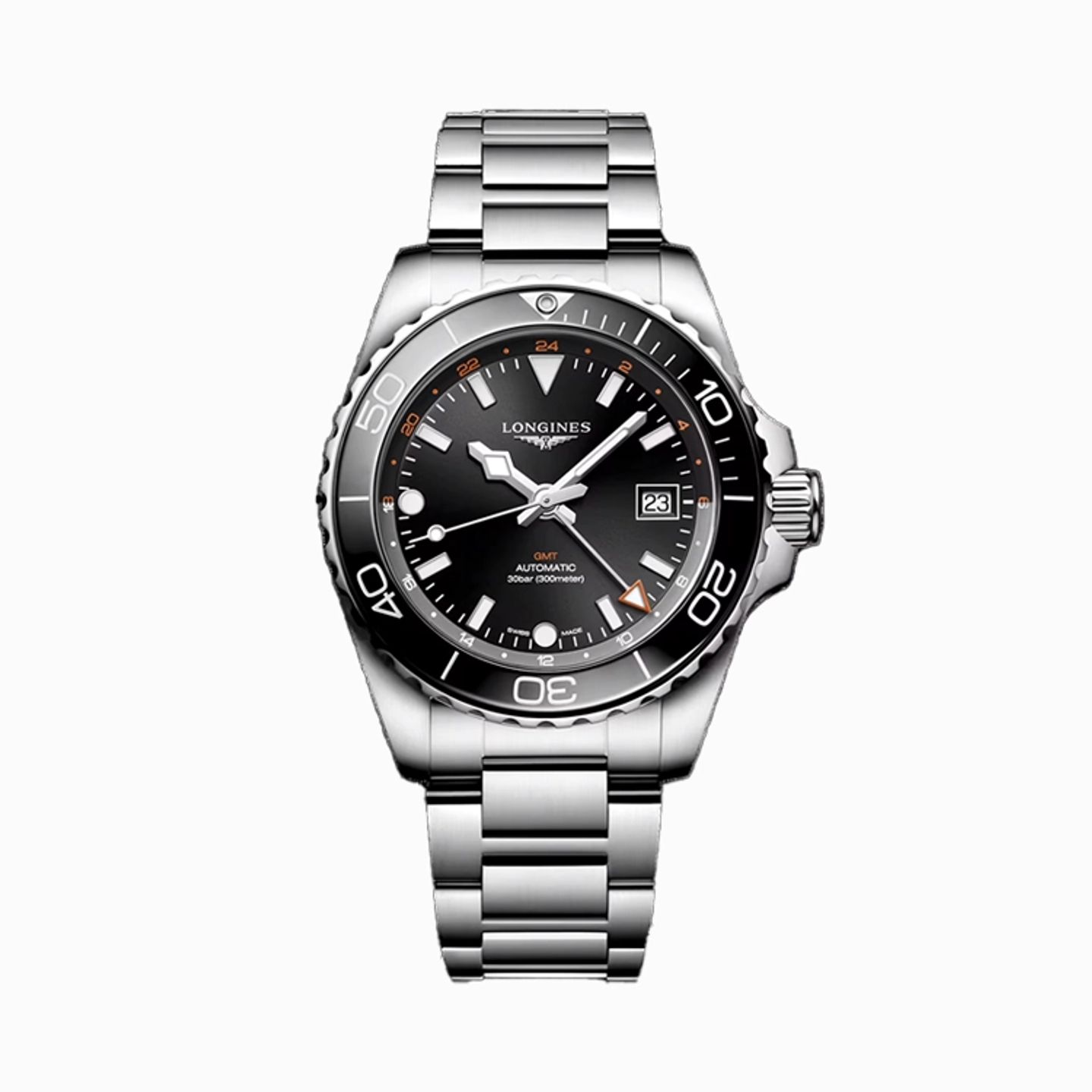 Longines HydroConquest L3.790.4.56.6 (2025) - Zwart wijzerplaat 41mm Staal (1/1)